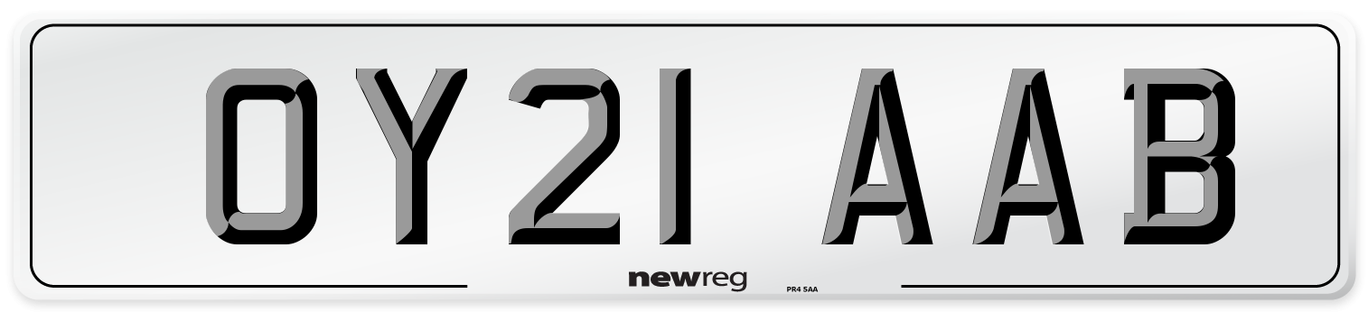 OY21 AAB Number Plate from New Reg